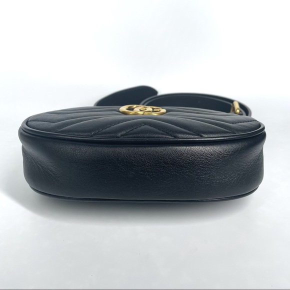 🔴SOLD🔴GUCCI Calfskin Matelasse GG Marmont Belt Bag - Picture 11 of 17